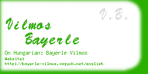 vilmos bayerle business card